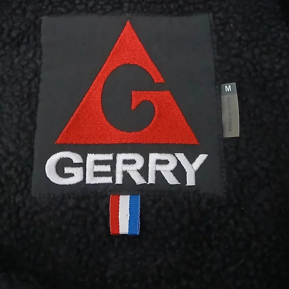 Gerry Jacket Mens M Black Fleece Lined Thick Knit Full Zip Zipped Pockets - Picture 9 of 11